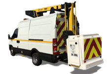 Van Hire Didsbury - White 3.5T Cherry Picker with 12.5M Reach - Van hire Didsbury